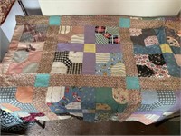 Vintage Handmade Crazy Quilt Topper