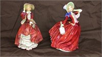 2 Royal Doulton lady figures