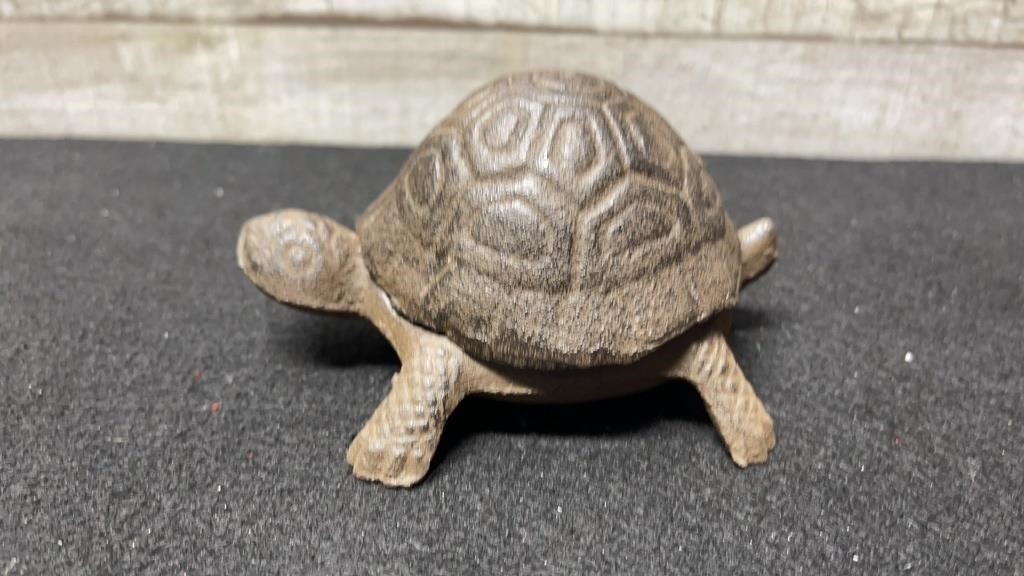 Cast Iron Turtle Trinket Dish 4.5"