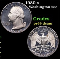 Proof 1980-s Washington Quarter 25c Grades GEM++ P