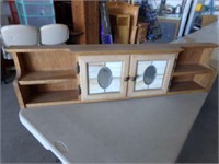 4' shelf with stained glass