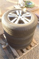 (3) BRIDGESTONE 245/60R18 TIRES ON 5-BOLT HONDA