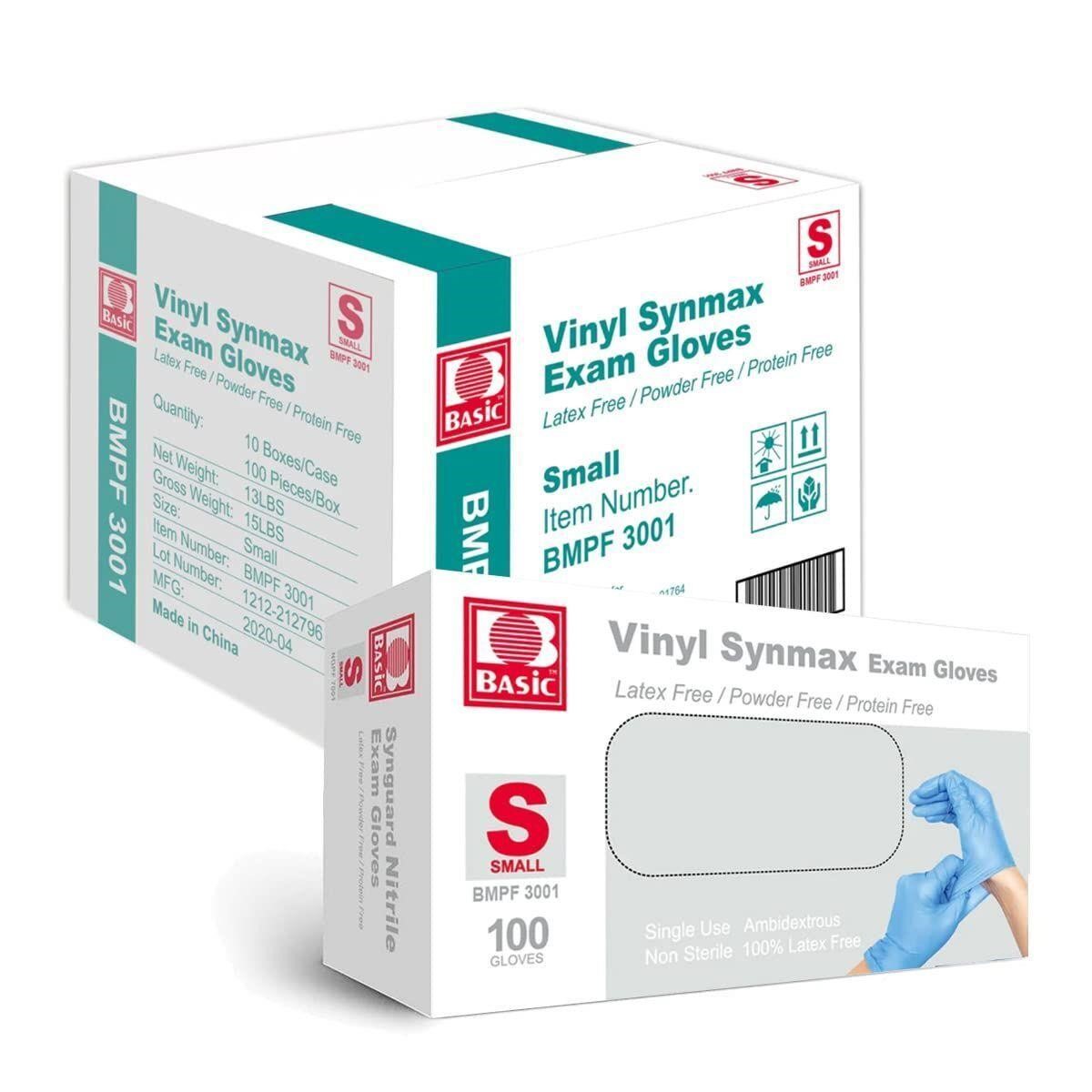 Basic Medical Synmax Vinyl Exam Gloves -