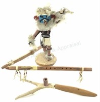 Eagle Dancer Kachina Doll, Pipes, Instrument