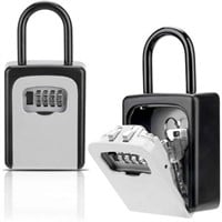 6.6 x 3.4 x 1.6  Husfou Key Lock Box  4-Digit Safe
