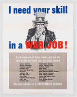 WWII UNCLE SAM JAMES MONTGOMERY FLAGG POSTER