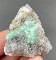 Natural green emerald mineral 30mm x 33mm