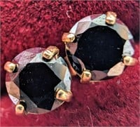 $600 14K  Black Diamond 0.3Ct Earrings