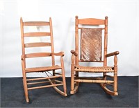 Vintage Rocking Chairs- Rush & Woven Seats