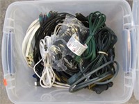 ASSORTED EXTENSION & AV CORDS, ETC