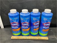4 bottles of pool chemicals