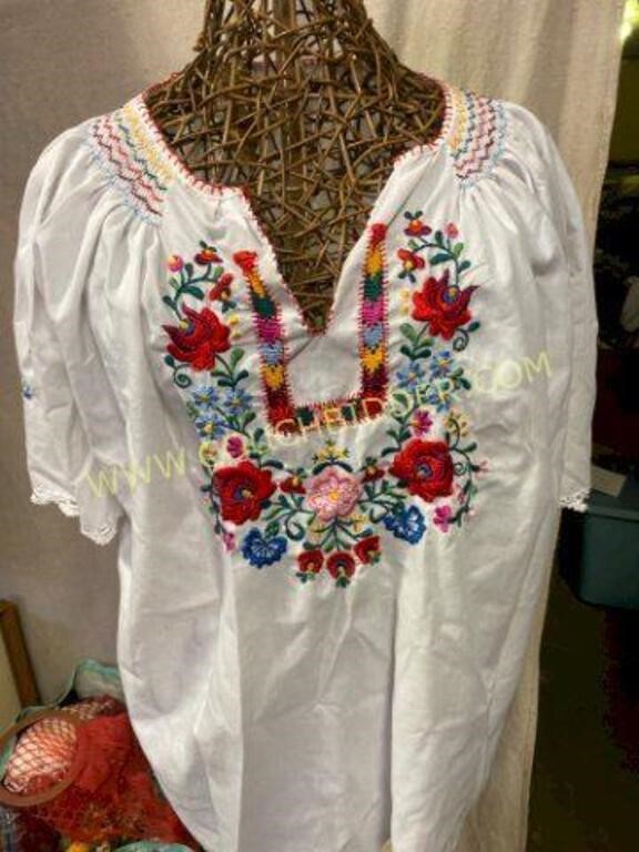 Boho Embroidered Top -Large