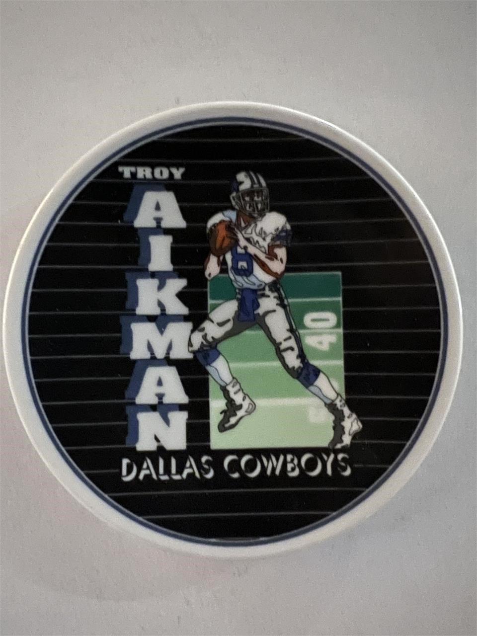 Troy Aikman Rare porcelain plate