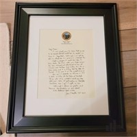 Framed Letter from Jim Martin to Doug Mayes