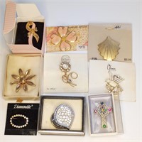 9 Brooches Vintage & Newer
