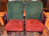 Ideal Seating Co Cast Iron Art Deco Theatre Chairs