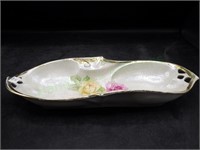 German Porcelain Gold Trimmed Serving Dish