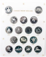 Coin Canadian Proof Dollars 16pc in Deluxe Display