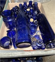 Blue Glass Bottles & Jars