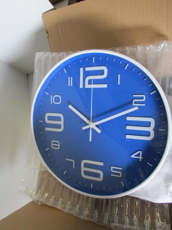 Brand New Bright Blue Kitchen Clock