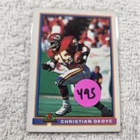 1991 Bowman Christian Okoye