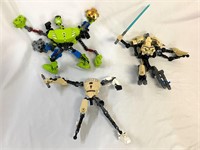 3 LEGO Bionicle Hero Factory Partial Figures Lot