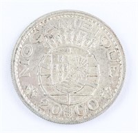 1960 Mozambique 20 Escudos Coin