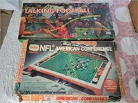 Mattel talking football game and Tudor NFL