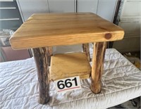 Log Furniture Bench H-24"x L-24" x W 24"