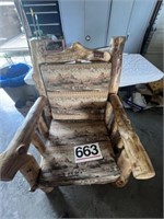 Field  & Stream log Chair  H-48" seat w-24" se bel