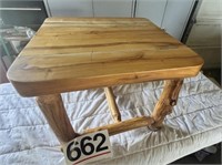 Log Furniture Bench  H-20" x L-24" x W 24"