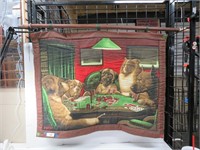 Dog's Playing Poker Hanging Tapestry - 42.5 x 32