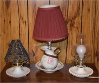 (S1) Lot of 3 Bedside Lamps