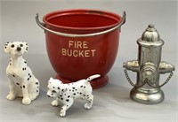 Fire Bucket, Dalmations, Fire Hydrant Items