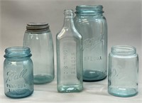Aqua Blue Mason & Ball Canning Jars