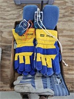 Gloves , 2 way radios and ladder pads