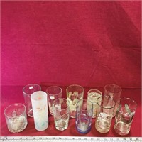Lot Of Assorted Drinking Glasses
