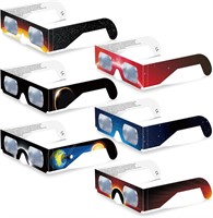 6Pcs Certified Solar Eclipse Glasses x4