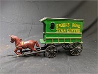 Large Cast Iron Horse Drawn Wagon