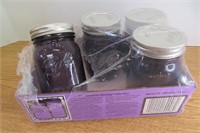 4 Ball Jars Pint Size Lavender / Purple Limited