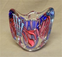 Schmidt Rhea Hand Blown Art Glass Bowl.