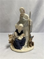 VINTAGE PORCELAIN NATIVITY HOLY FAMILY FIGURINE 9"