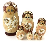 Hand Painted Wood Russian Matryoshka Nesting Dolls