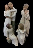 (3) Willow Tree Demdaco Wood Figurines