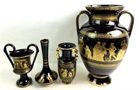 Group, 24kt Hand Made Porcelain Vases