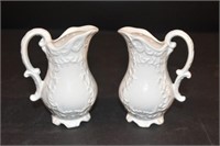 Mini White Pitchers Salt & Peppers Shakers