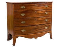 American Bow Front Mahogany Chest