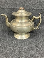 Antique Pewter Tea Pot