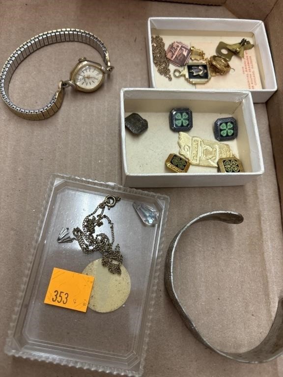 4 H Pins, Watch, Jewelry, Misc