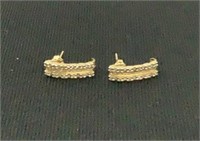 Pair of 14k gold earrings
